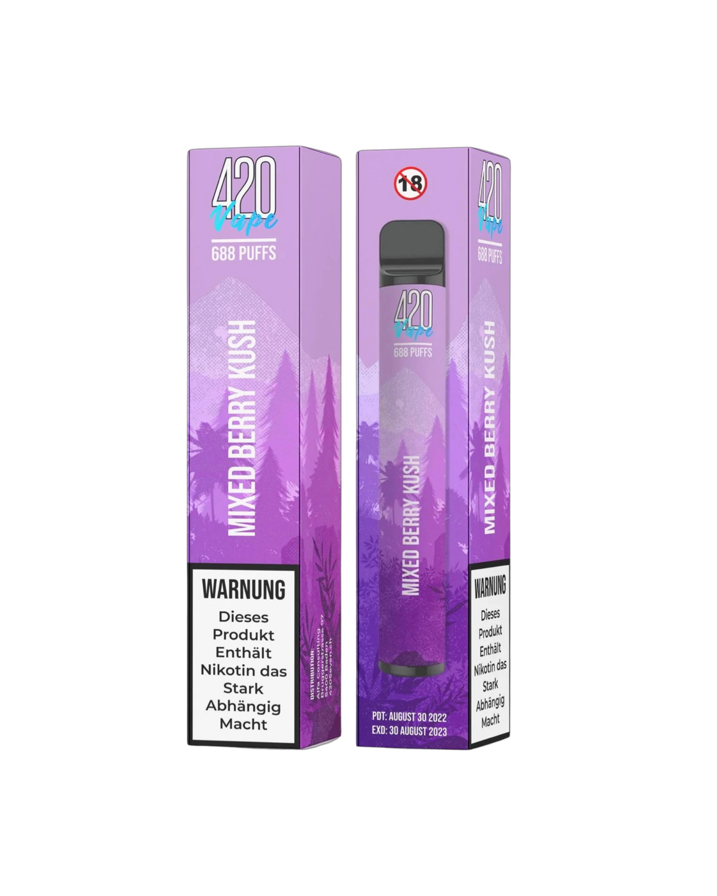 420VAPE MIXED BERRY KUSH - 688 PUFFS - MIT CBD